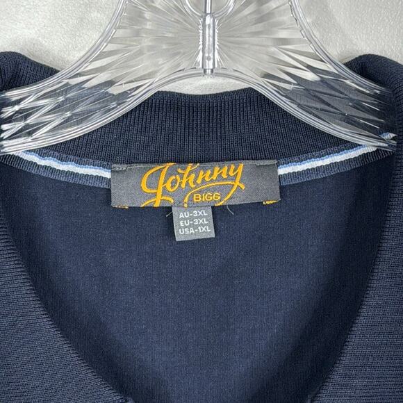 Johnny Bigg Men's Big & Tall Navy Blue Quinn Smart Polo Shirt Size 1XL - Picture 3 of 6